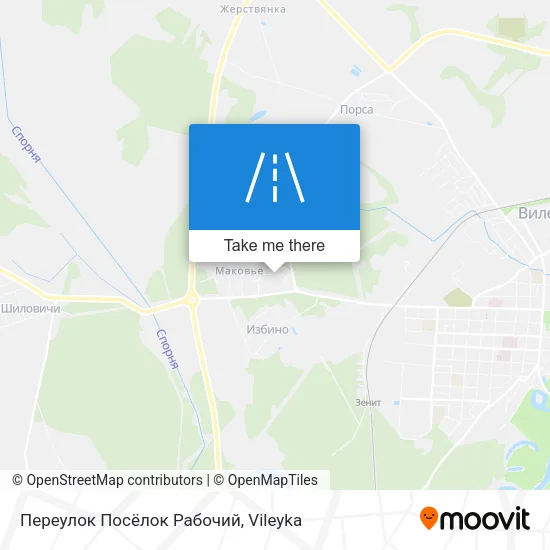 Переулок Посёлок Рабочий map