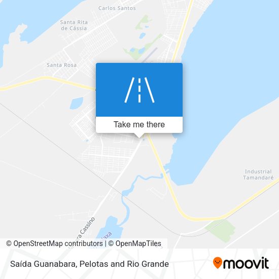 Saída Guanabara map
