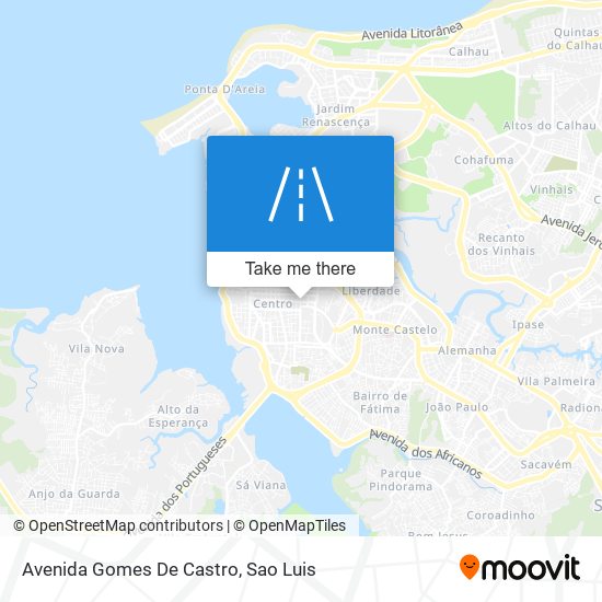 Mapa Avenida Gomes De Castro