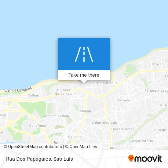 Rua Dos Papagaios map