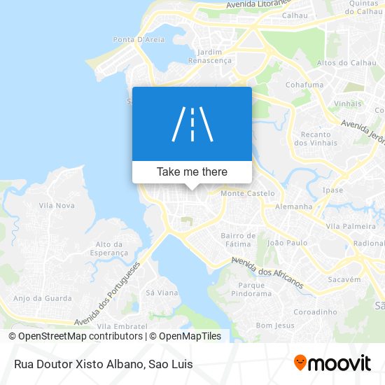 Mapa Rua Doutor Xisto Albano