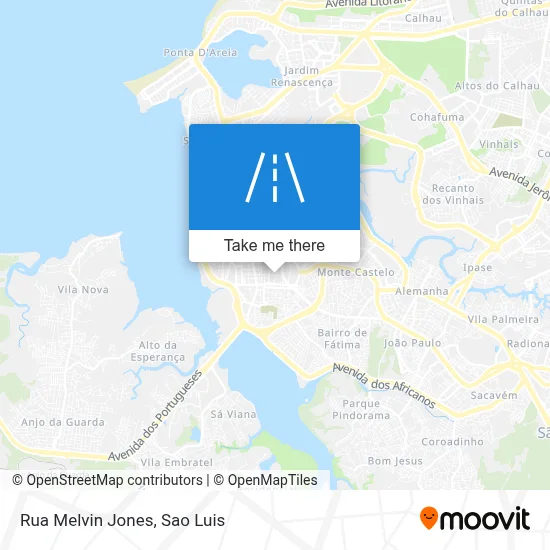 Rua Melvin Jones map