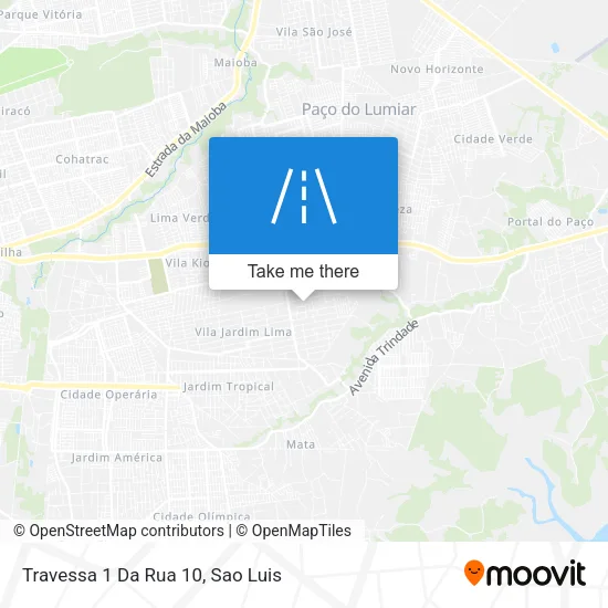 Travessa 1 Da Rua 10 map