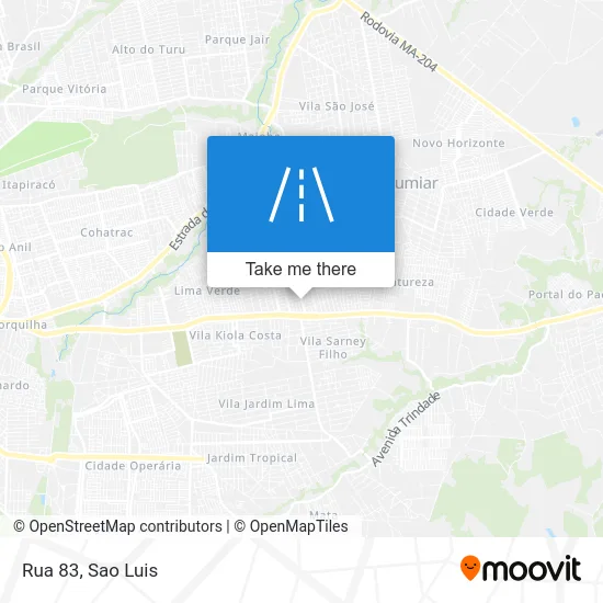 Rua 83 map