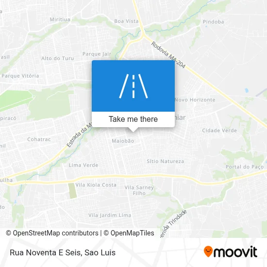 Rua Noventa E Seis map