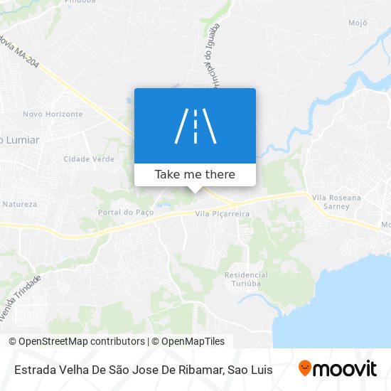 Mapa Estrada Velha De São Jose De Ribamar