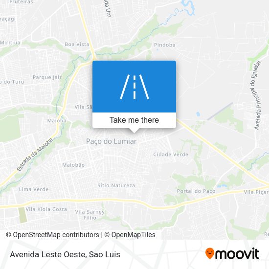 Avenida Leste Oeste map
