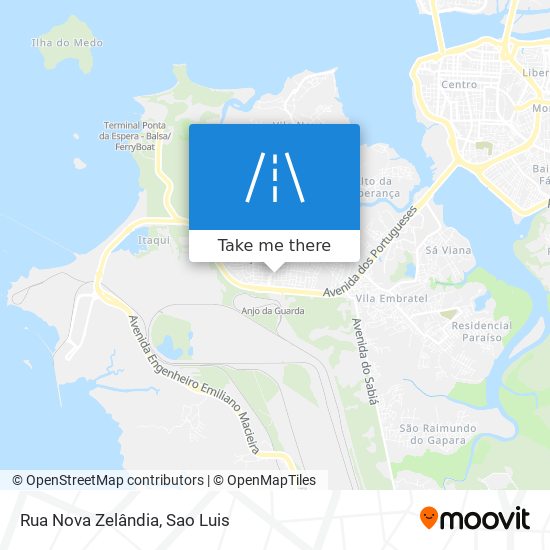 Mapa Rua Nova Zelândia