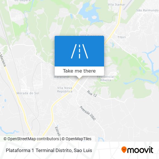 Plataforma 1 Terminal Distrito map