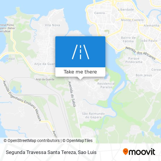 Mapa Segunda Travessa Santa Tereza