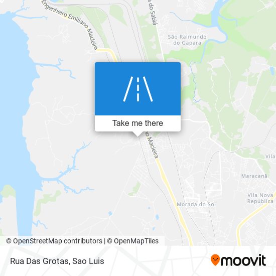 Mapa Rua Das Grotas