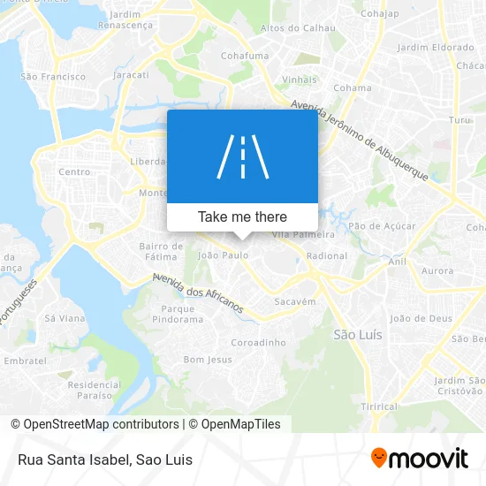 Rua Santa Isabel map