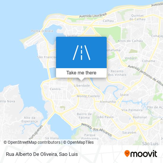Mapa Rua Alberto De Oliveira