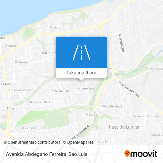 Mapa Avenida Abdegano Ferreira