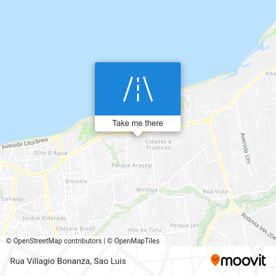 Rua Villagio Bonanza map