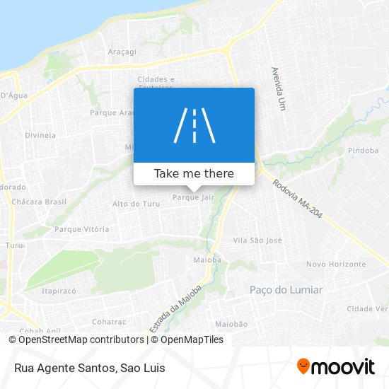 Mapa Rua Agente Santos