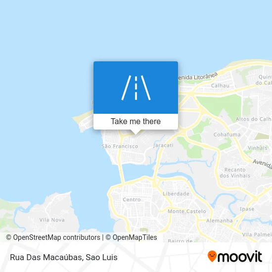 Rua Das Macaúbas map