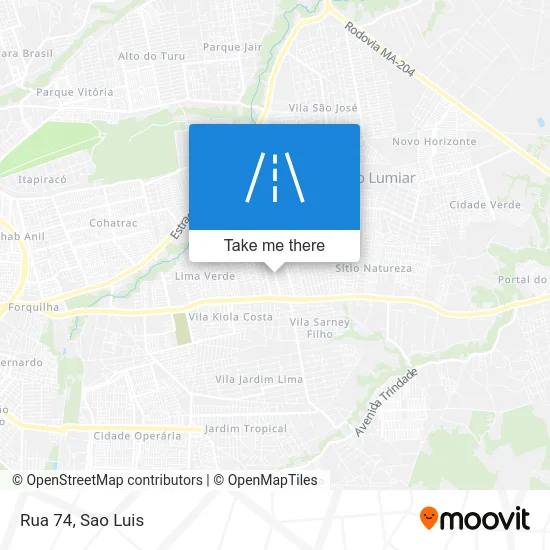 Rua 74 map