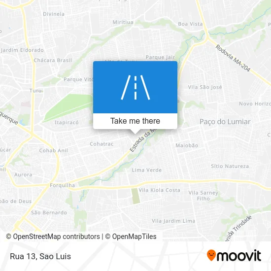 Rua 13 map