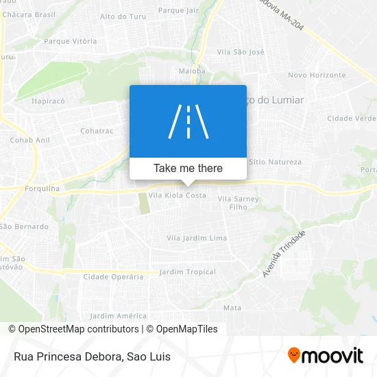 Rua Princesa Debora map