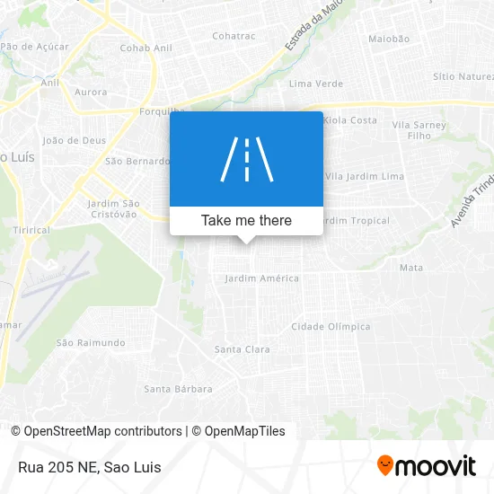 Rua 205 NE map
