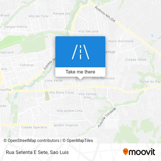 Rua Setenta E Sete map