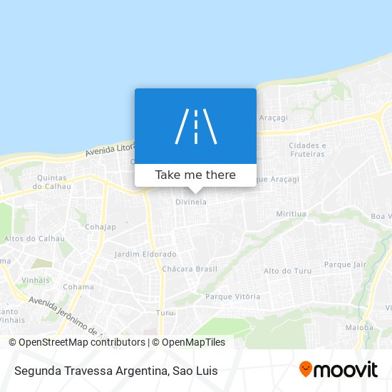 Mapa Segunda Travessa Argentina