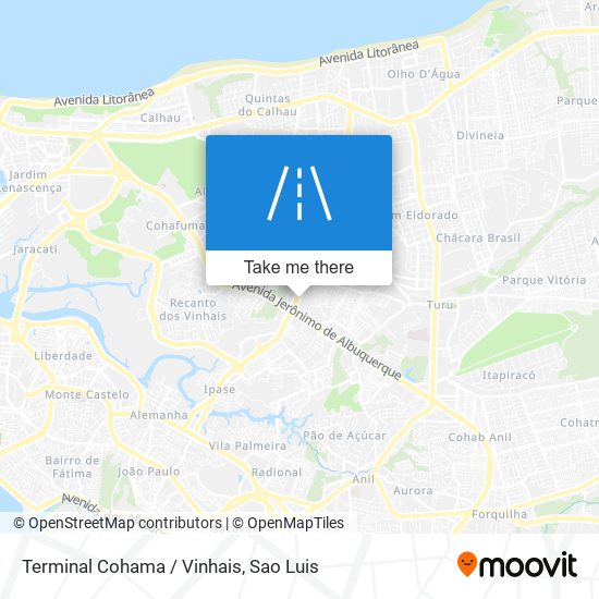 Terminal Cohama / Vinhais map