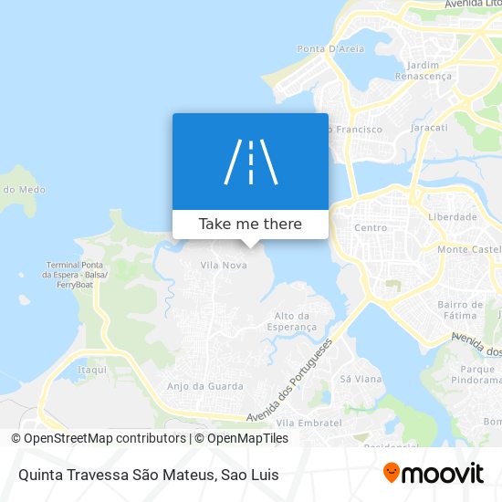 Mapa Quinta Travessa São Mateus