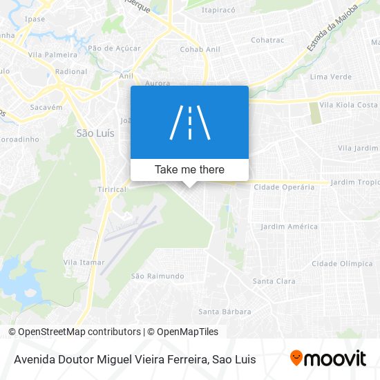 Mapa Avenida Doutor Miguel Vieira Ferreira