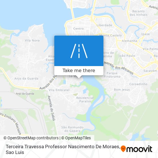 Mapa Terceira Travessa Professor Nascimento De Moraes