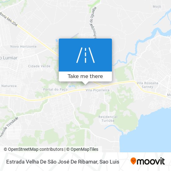 Mapa Estrada Velha De São José De Ribamar