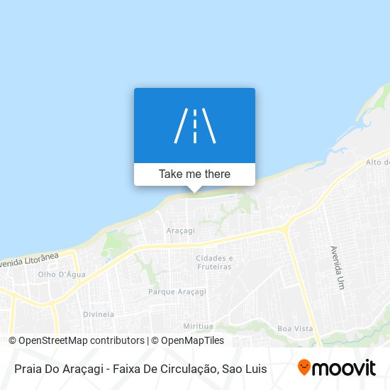 Praia Do Araçagi - Faixa De Circulação map