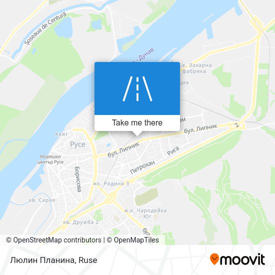 Карта Люлин Планина