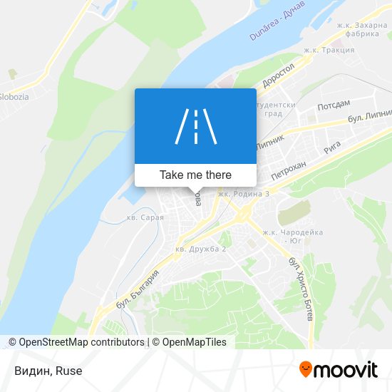 Видин map