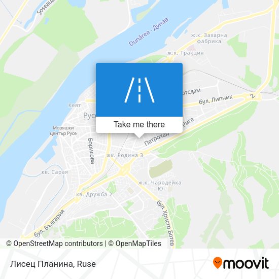 Лисец Планина map