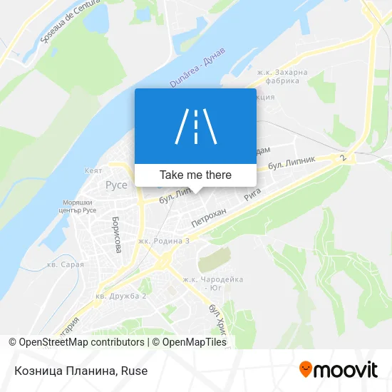 Карта Козница Планина