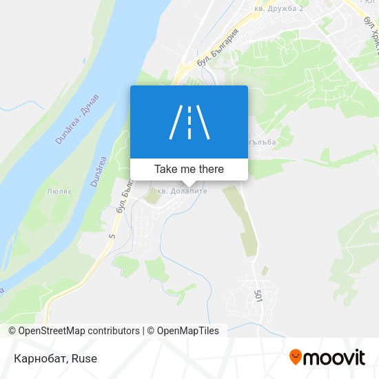 Карнобат map