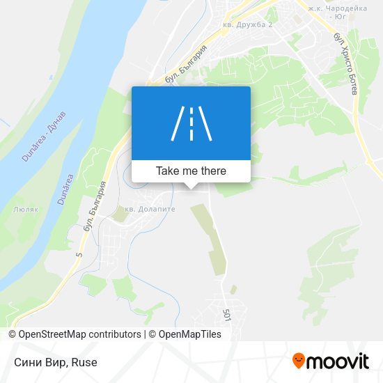 Сини Вир map