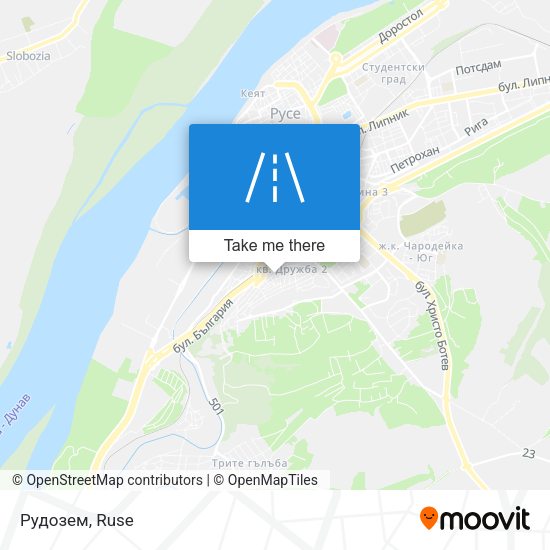 Рудозем map