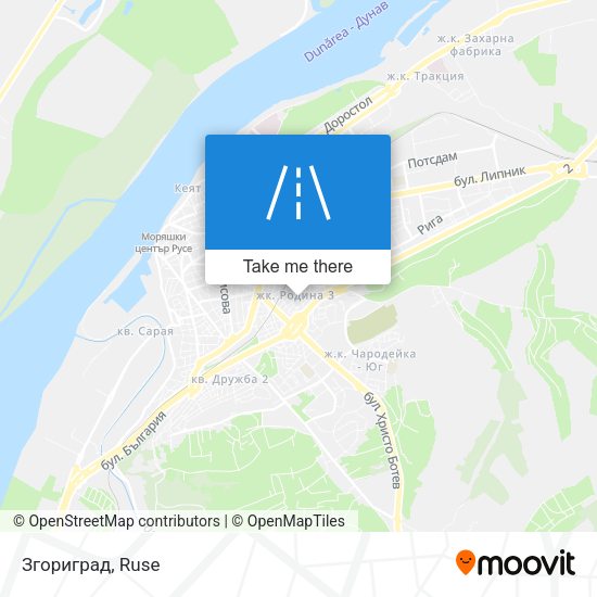 Згориград map