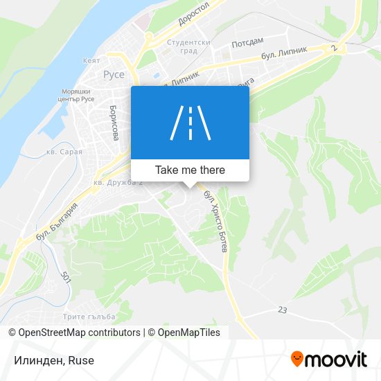 Илинден map