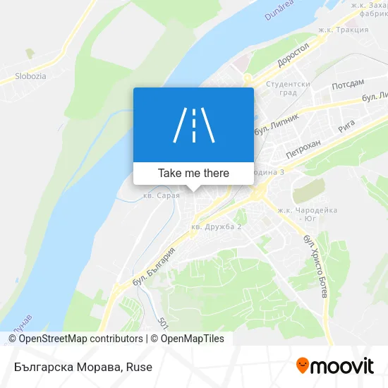 Карта Българска Морава