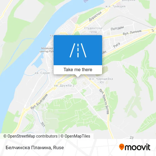 Карта Белчинска Планина