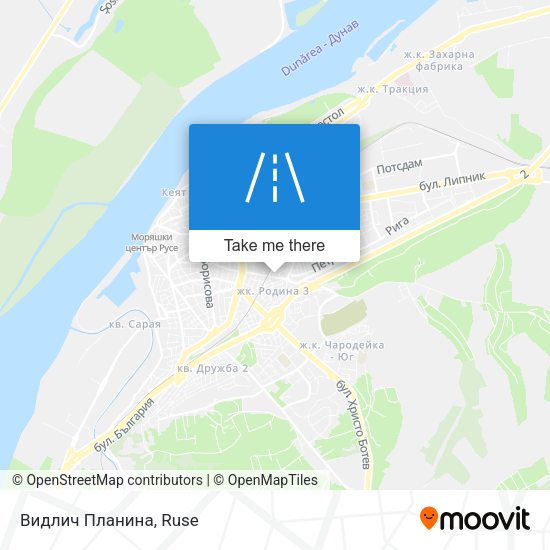 Видлич Планина map