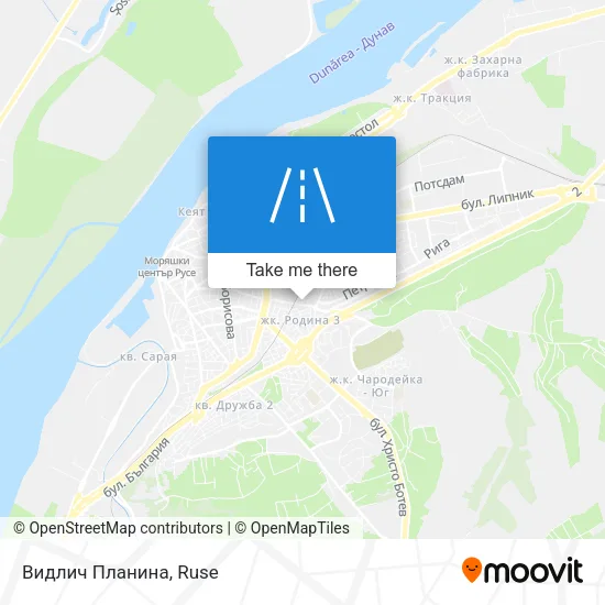 Карта Видлич Планина