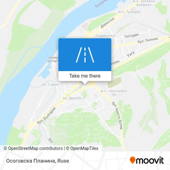 Карта Осоговска Планина