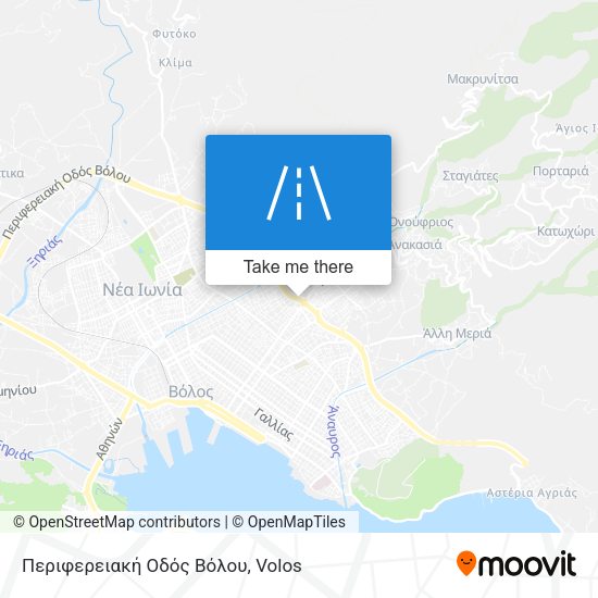 Περιφερειακή Οδός Βόλου map
