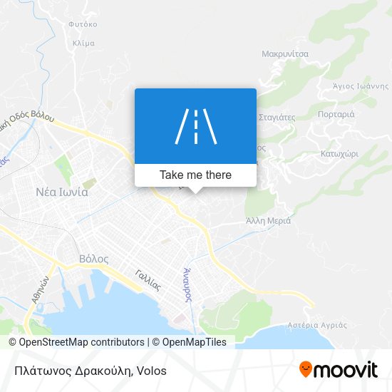 Πλάτωνος Δρακούλη map