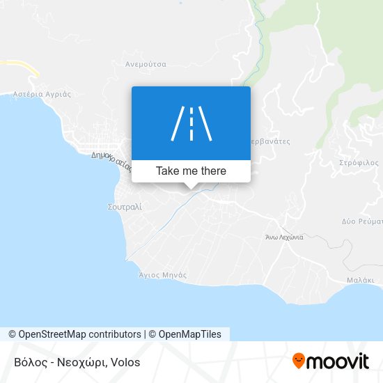 Βόλος - Νεοχώρι map